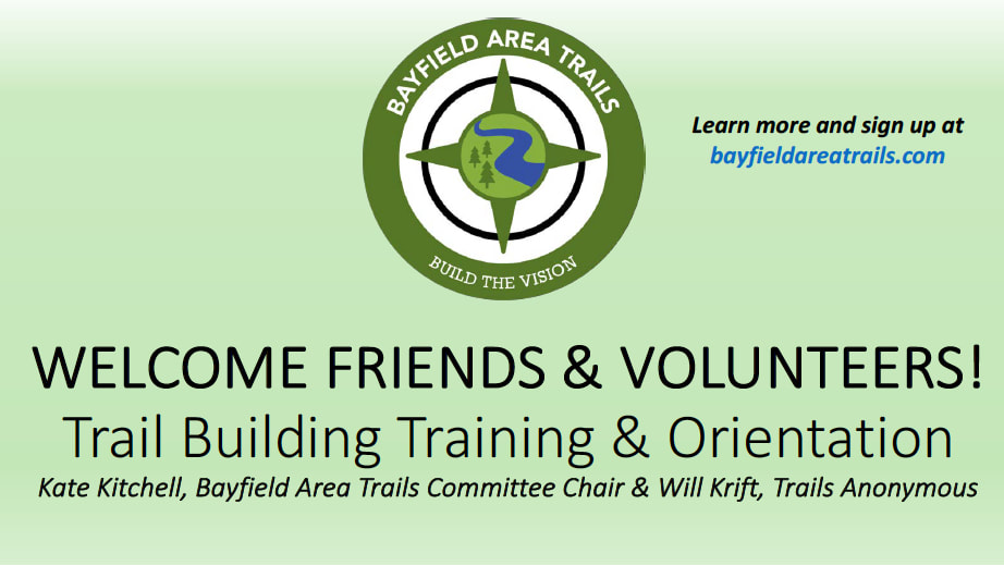 Link to Bayfield Area Trails 2021 Volunteer Program information.